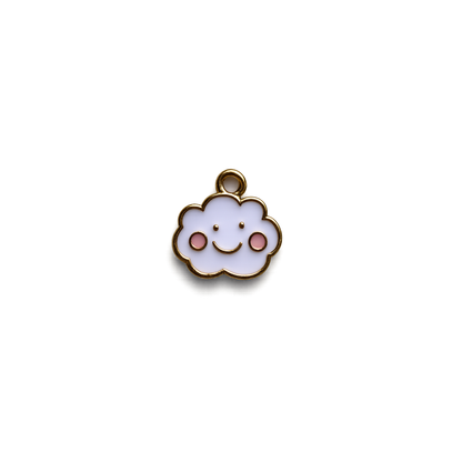 Rainbow & Smiling Cloud Charms | Cute Enamel Charms for Bookmarks, Keychains & Charm Accessories
