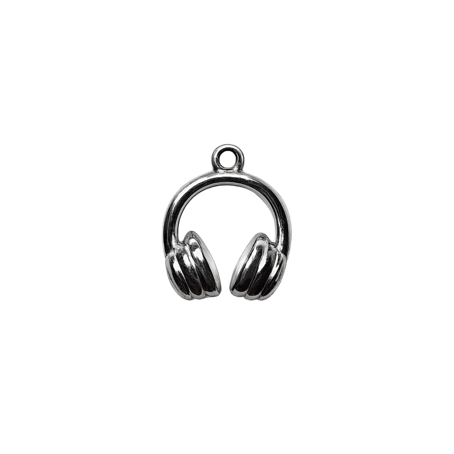Silver Headphones Charm | Music Lover Headset Charm | Mini Audio Charm Pendant