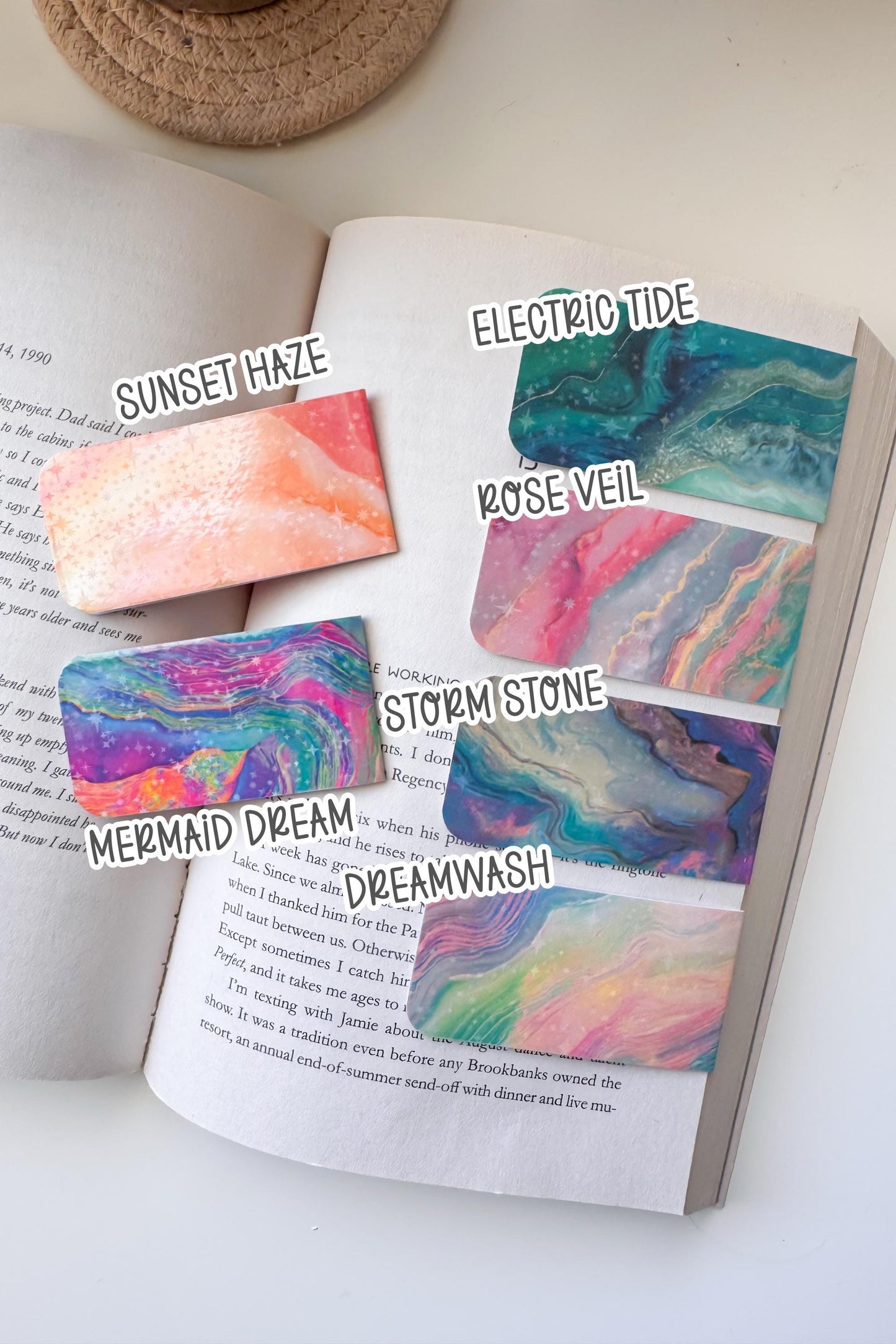 Marble Magnetic Bookmarks
