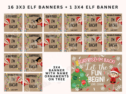 Christmas Banner Template Mega Bundle | Elf on the Shelf Banner Designs, Holiday Coloring Activities, Projector Files for Banner Artists